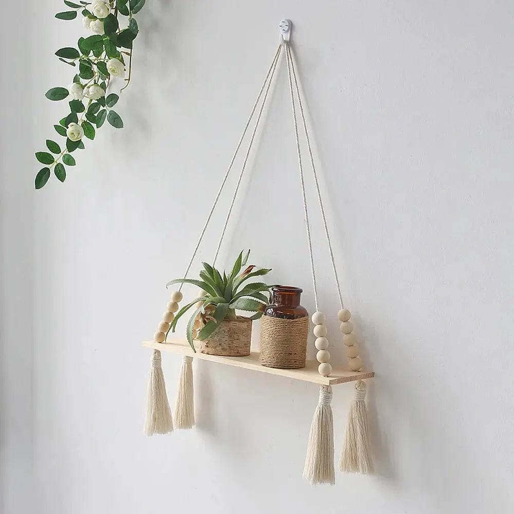 Macrame Wall Hanging Shelves - Essentialshouses