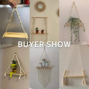 Macrame Wall Hanging Shelves - Essentialshouses