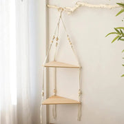 Macrame Wall Hanging Shelves - Essentialshouses