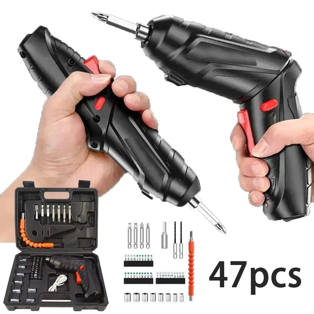 2/47pcs 3.6V Cordless Electric Screwdriver