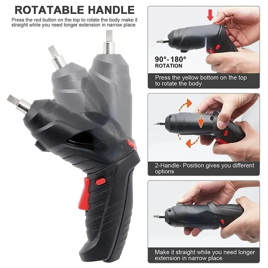 2/47pcs 3.6V Cordless Electric Screwdriver